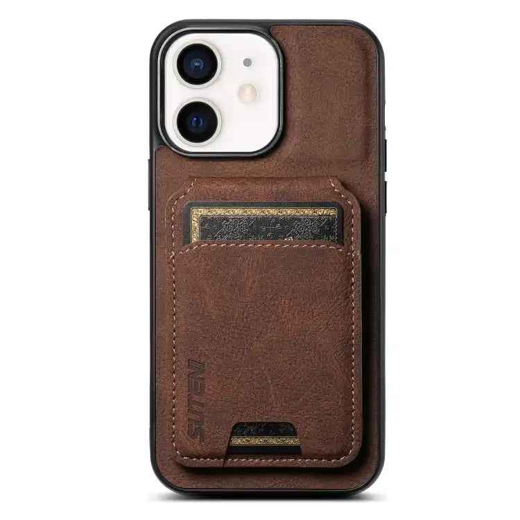 Suteni H02 Litchi Leather Card Wallet Stand Back Phone Case