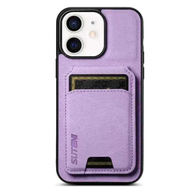 Suteni H02 Litchi Leather Card Wallet Stand Back Phone Case