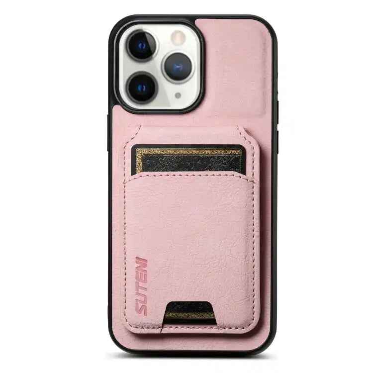 Suteni H02 Litchi Leather Card Wallet Stand Back Phone Case