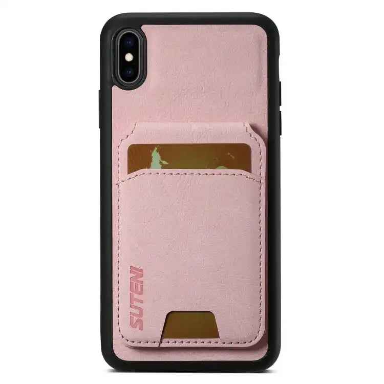 Suteni H02 Litchi Leather Card Wallet Stand Back Phone Case