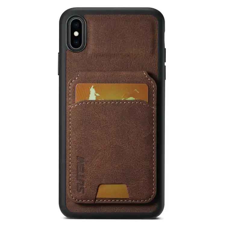 Suteni H02 Litchi Leather Card Wallet Stand Back Phone Case