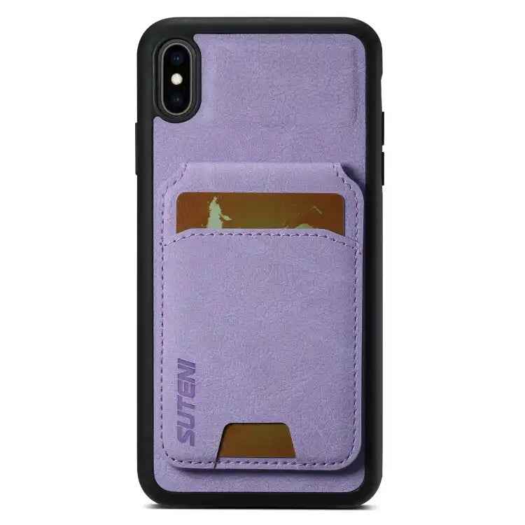 Suteni H02 Litchi Leather Card Wallet Stand Back Phone Case