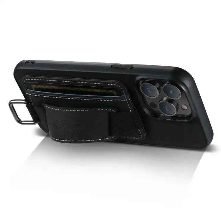Suteni H13 Litchi Leather Wrist Strap Wallet Back Phone Case