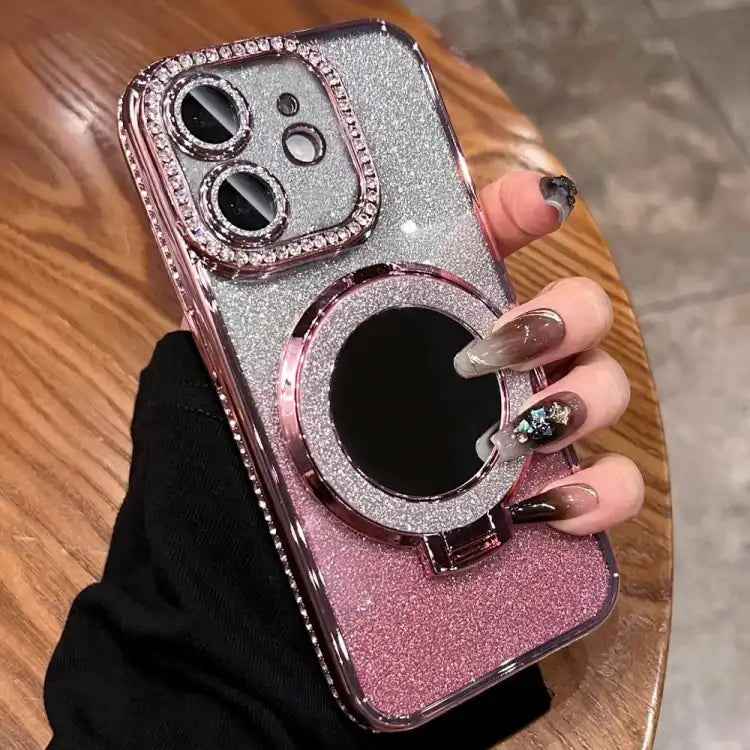 Rhinestone Mirror Glitter MagSafe TPU Phone Case