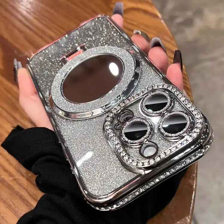 Rhinestone Mirror Glitter MagSafe TPU Phone Case