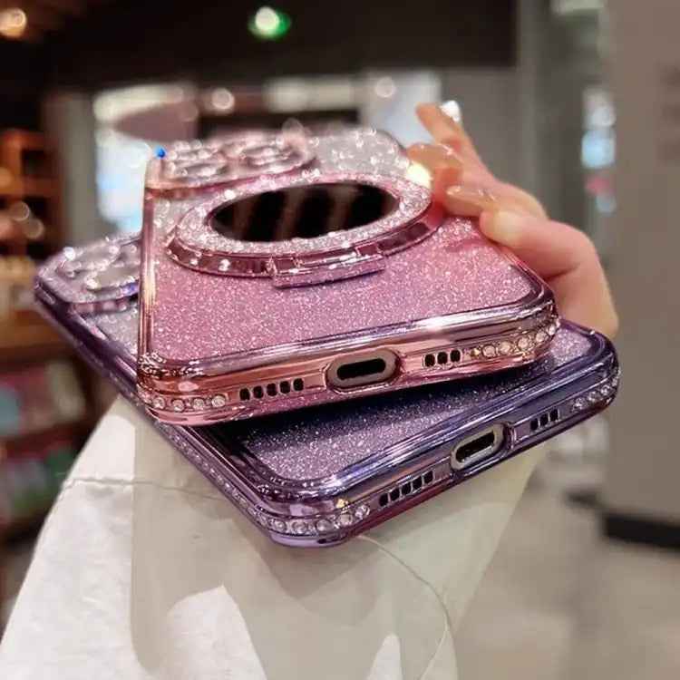 Rhinestone Mirror Glitter MagSafe TPU Phone Case