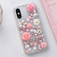 Rose Hand-set Diamond PC Phone Case