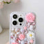 Rose Hand-set Diamond PC Phone Case