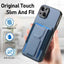Carbon Fiber Fold Stand Elastic Card Bag Phone Case
