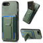 Carbon Fiber Fold Stand Elastic Card Bag Phone Case