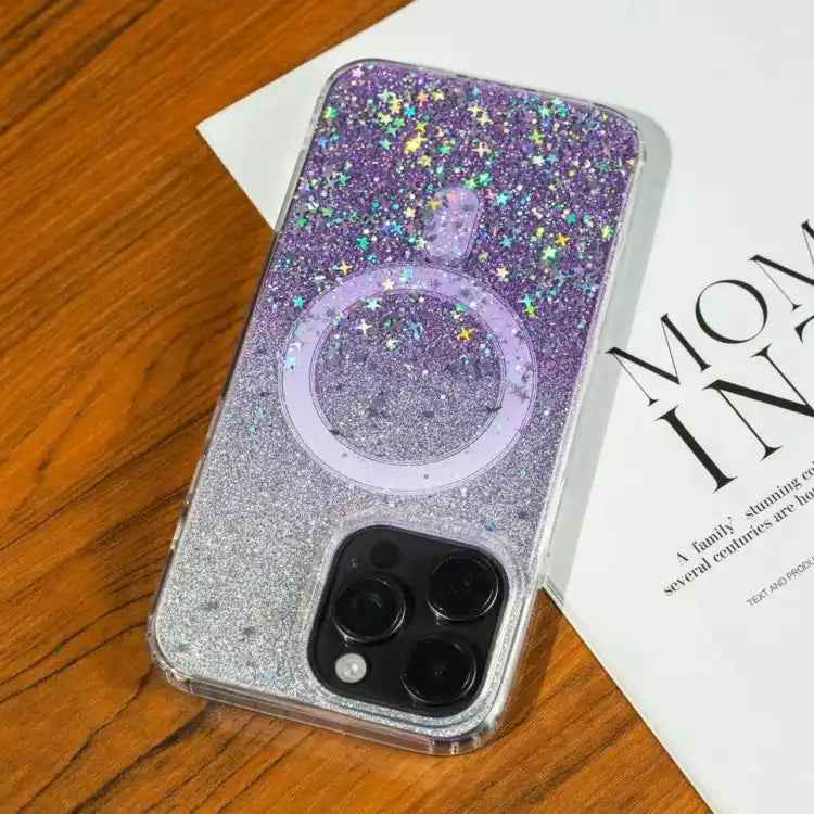 Gradient Glitter Starry MagSafe Phone Case