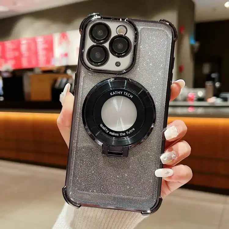 Invisible Holder Gradient Glitter Magsafe Phone Case