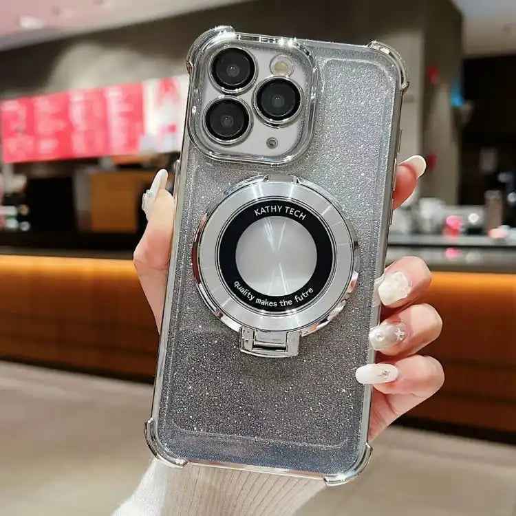 Invisible Holder Gradient Glitter Magsafe Phone Case