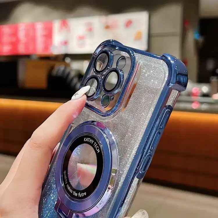 Invisible Holder Gradient Glitter Magsafe Phone Case