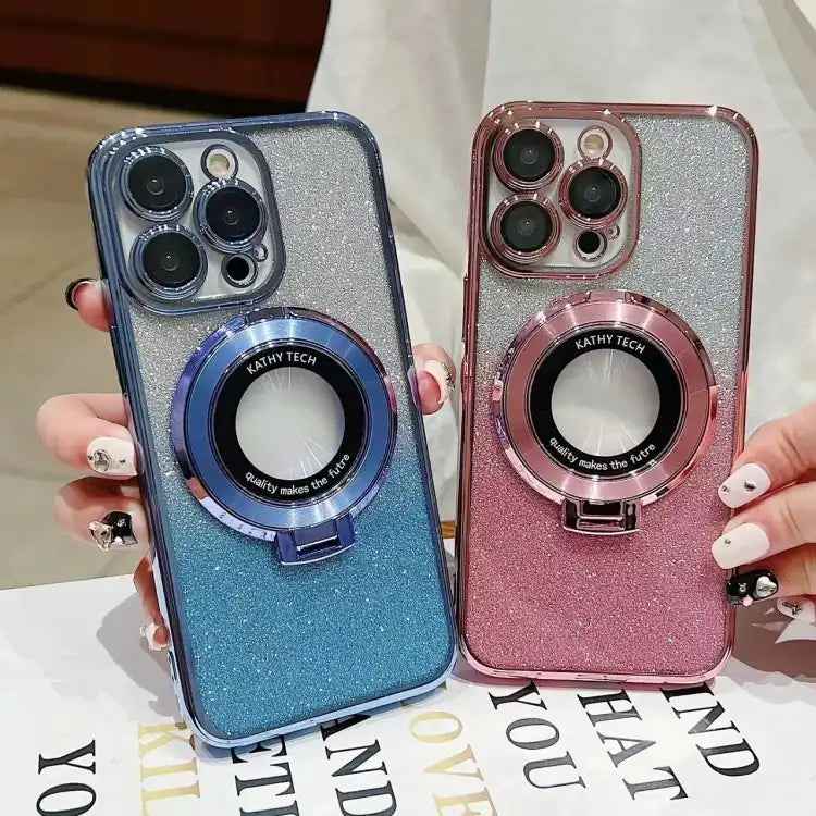 Electroplated Holder Gradient Glitter MagSafe Phone Case