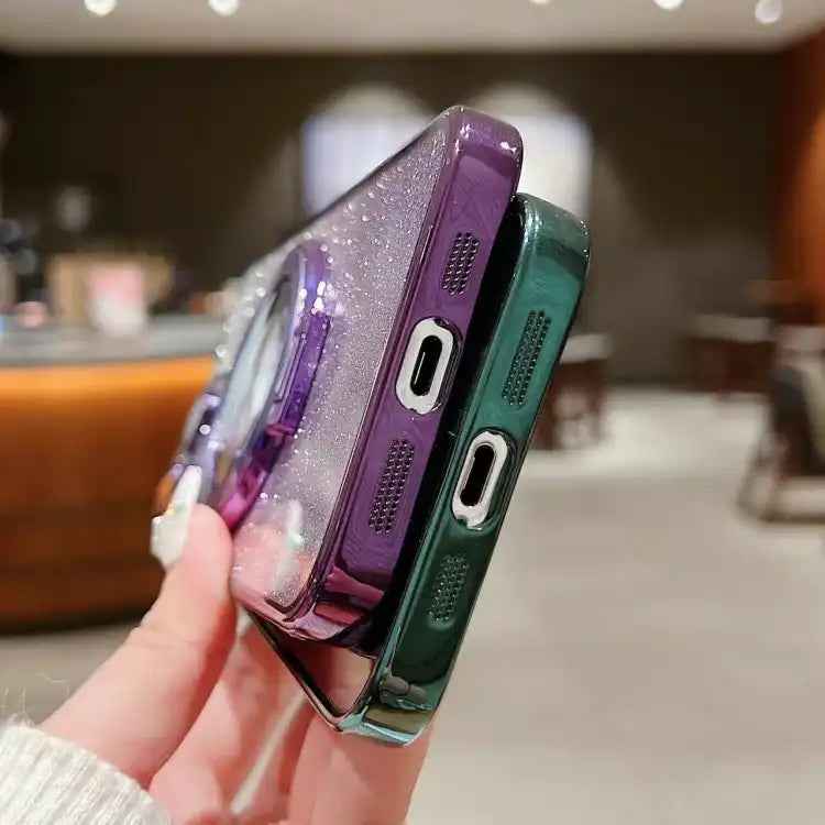 Electroplated Holder Gradient Glitter MagSafe Phone Case