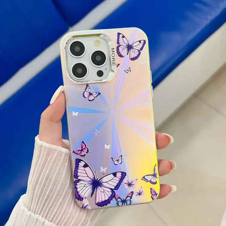 Electroplating Laser Butterfly Phone Case