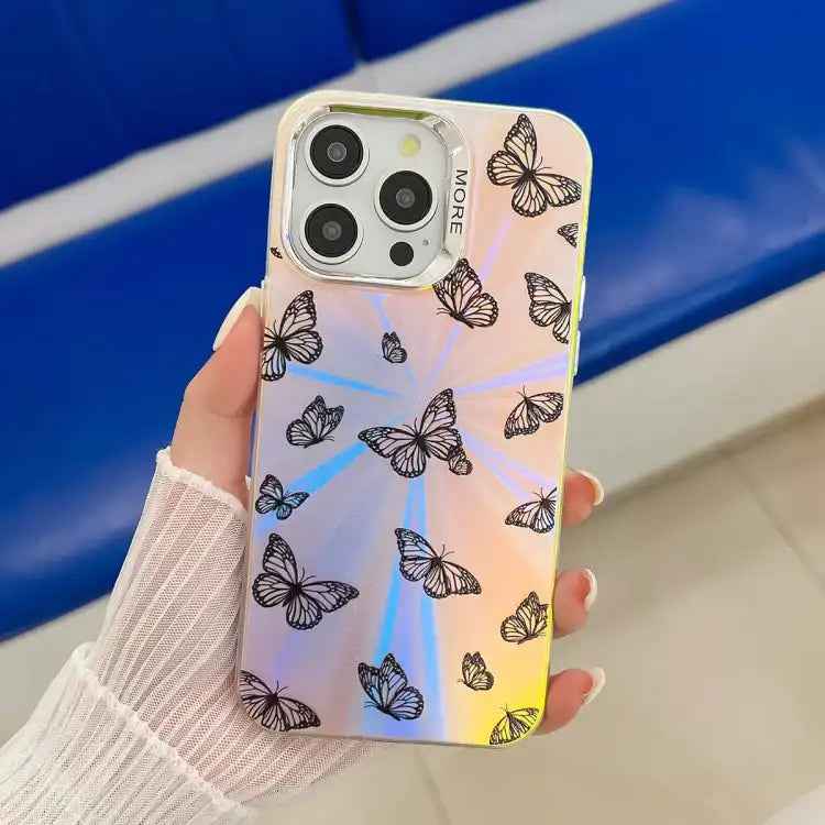 Electroplating Laser Butterfly Phone Case