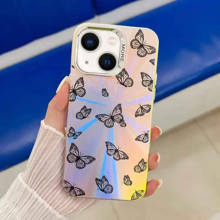 Electroplating Laser Butterfly Phone Case