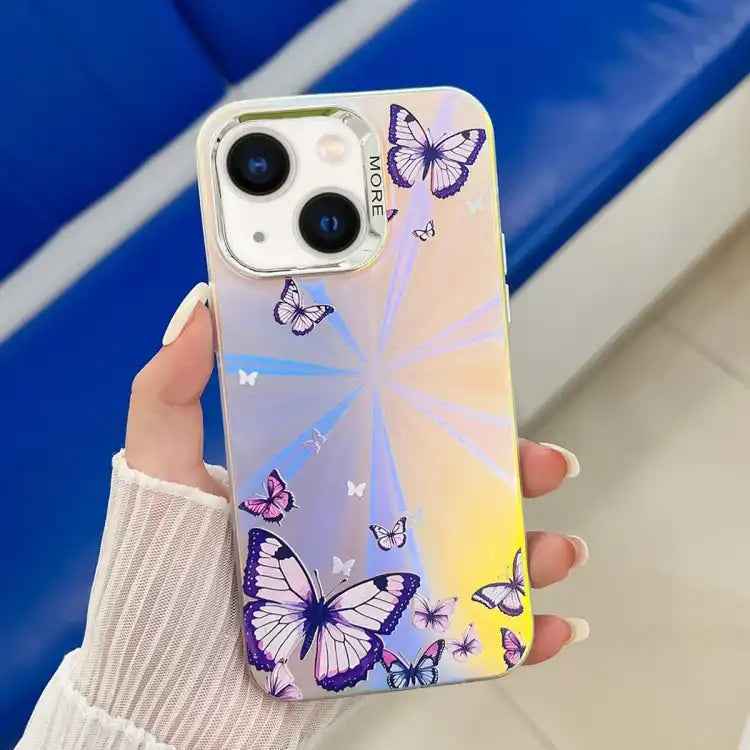 Electroplating Laser Butterfly Phone Case