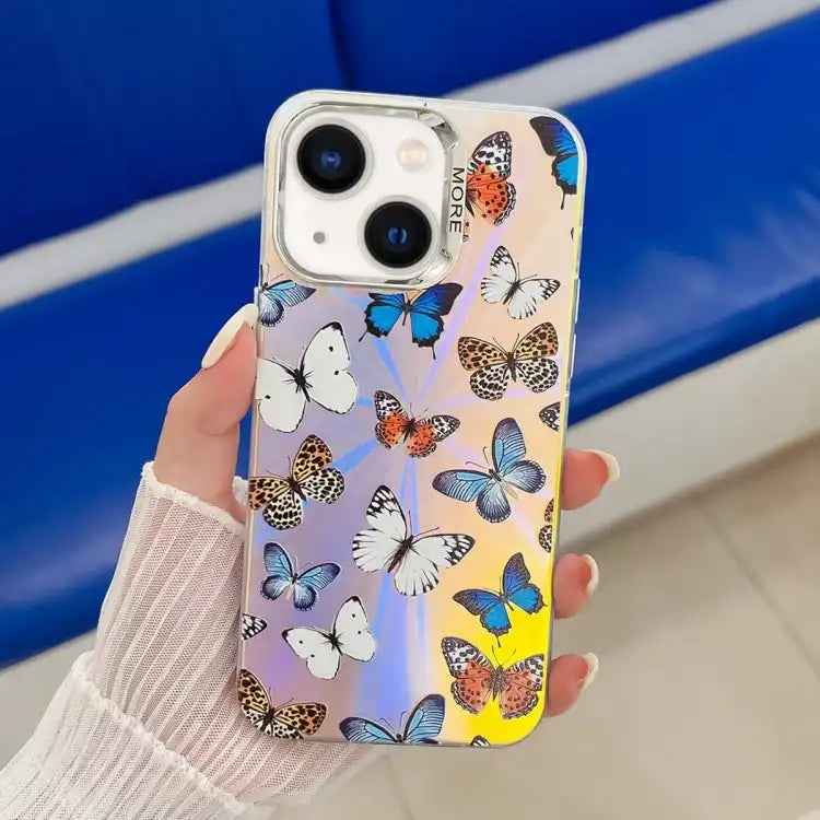 Electroplating Laser Butterfly Phone Case