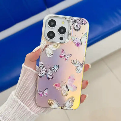 Electroplating Laser Butterfly Phone Case