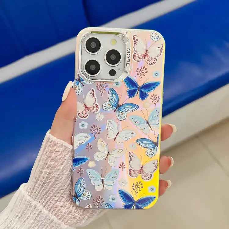 Electroplating Laser Butterfly Phone Case