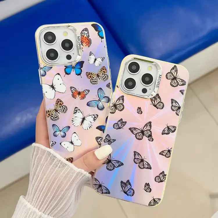 Electroplating Laser Butterfly Phone Case