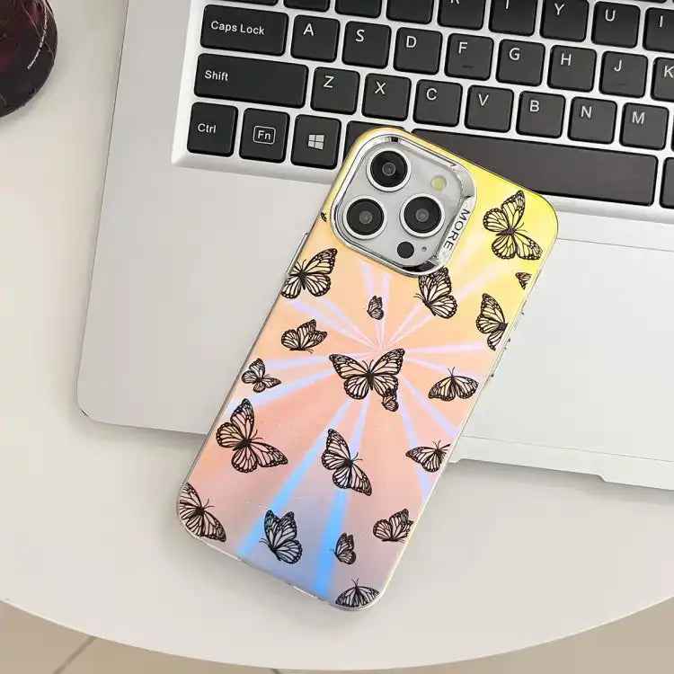 Electroplating Laser Butterfly Phone Case