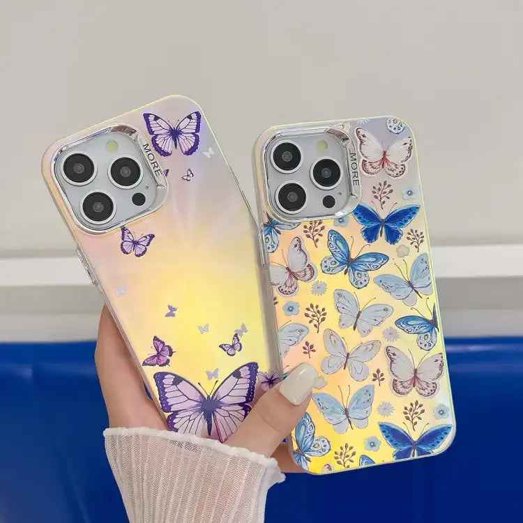Electroplating Laser Butterfly Phone Case