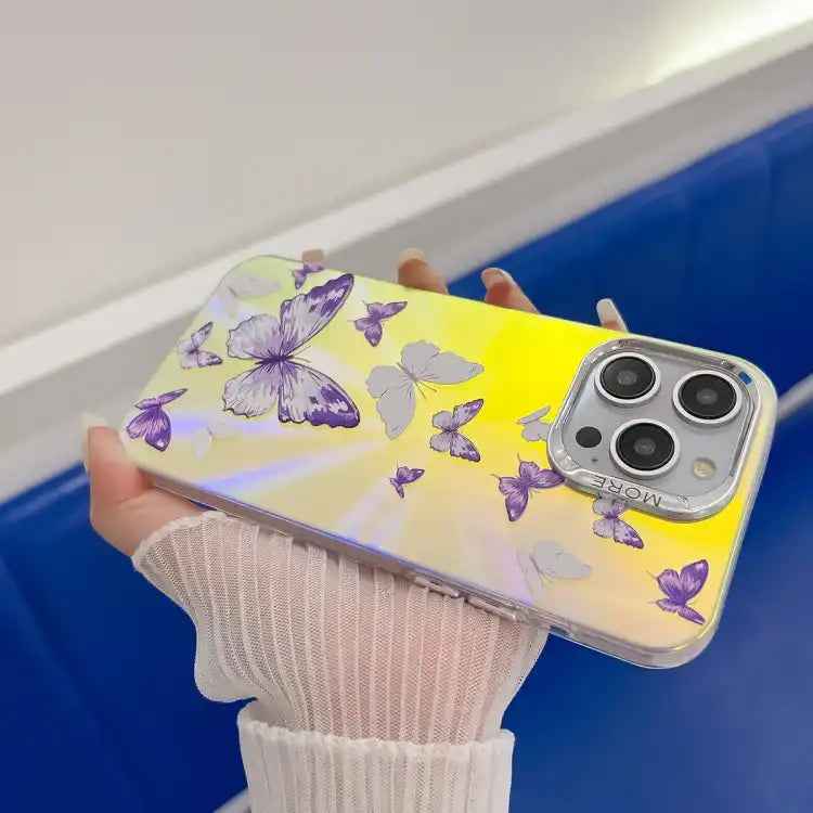 Electroplating Laser Butterfly Phone Case