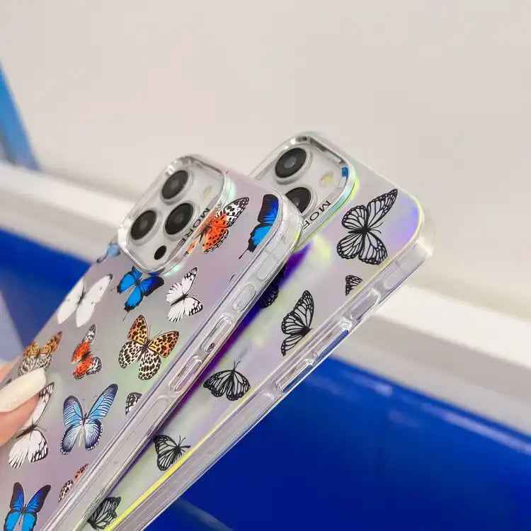 Electroplating Laser Butterfly Phone Case
