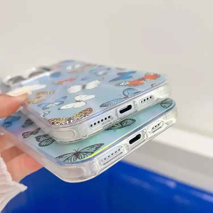 Electroplating Laser Butterfly Phone Case