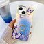 Electroplating Laser Butterfly Ring Holder Phone Case