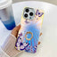 Electroplating Laser Butterfly Ring Holder Phone Case