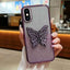Electroplated Gradient Glitter 3D Butterfly TPU Phone Case