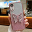 Electroplated Gradient Glitter 3D Butterfly TPU Phone Case