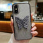 Electroplated Gradient Glitter 3D Butterfly TPU Phone Case