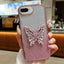 Electroplated Gradient Glitter 3D Butterfly TPU Phone Case