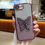 Electroplated Gradient Glitter 3D Butterfly TPU Phone Case