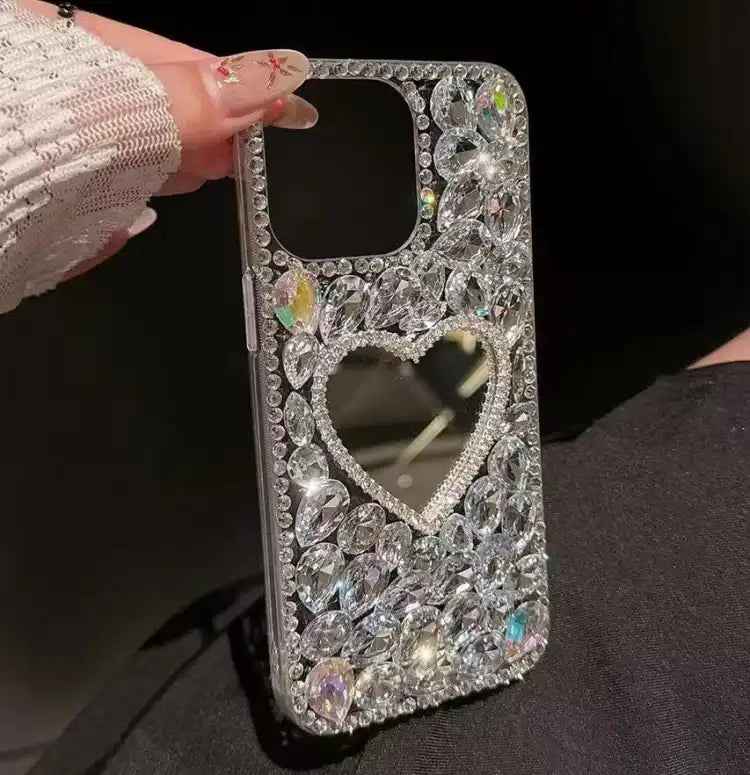 Mirror Handmade Bling Rhinestone PC Phone Case
