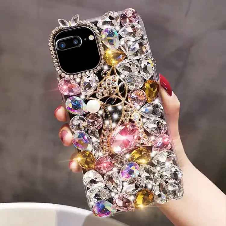 Handmade Bling Rhinestone Gemstone Fox PC Phone Case
