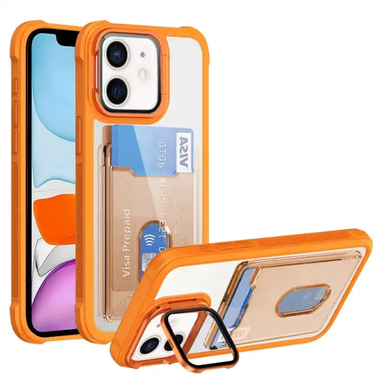 Card Bag Holder Acrylic Hybrid TPU Phone Case