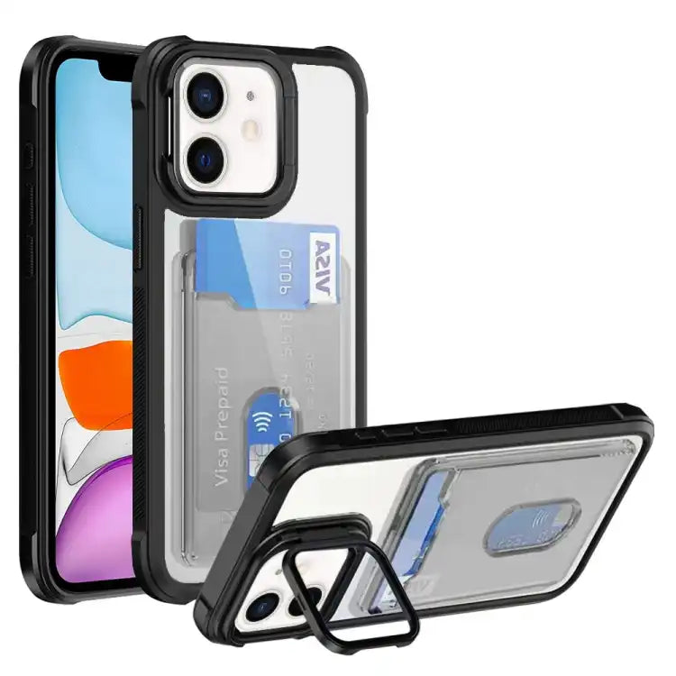 Card Bag Holder Acrylic Hybrid TPU Phone Case