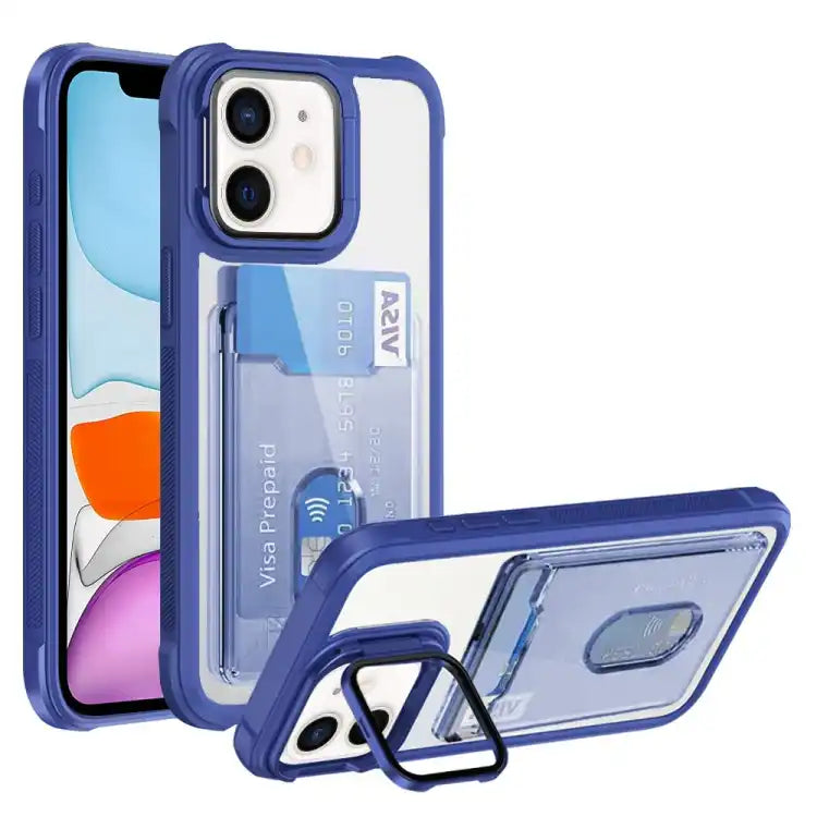 Card Bag Holder Acrylic Hybrid TPU Phone Case