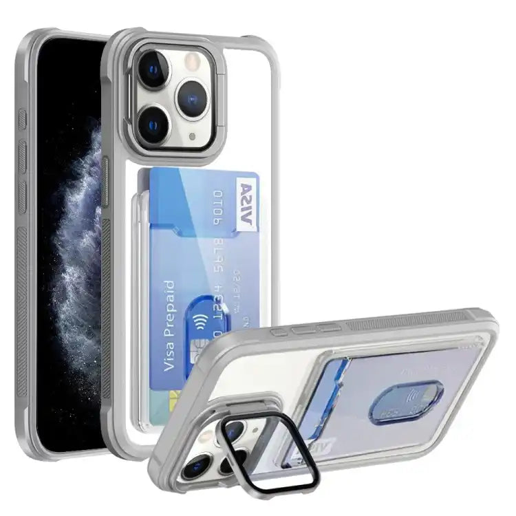 Card Bag Holder Acrylic Hybrid TPU Phone Case