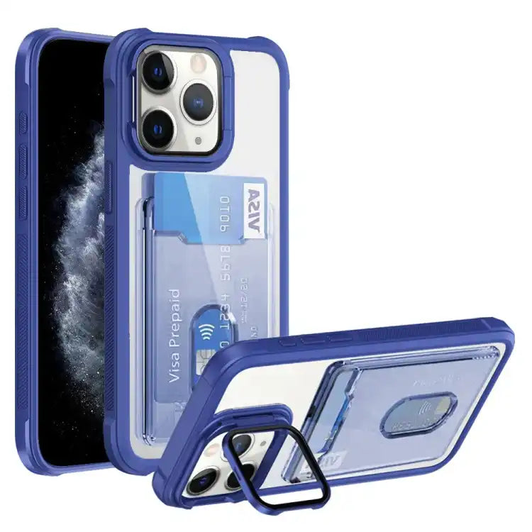 Card Bag Holder Acrylic Hybrid TPU Phone Case