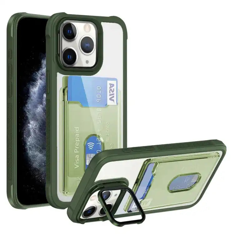 Card Bag Holder Acrylic Hybrid TPU Phone Case