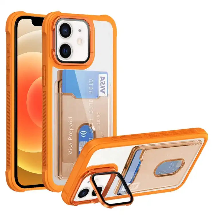 Card Bag Holder Acrylic Hybrid TPU Phone Case