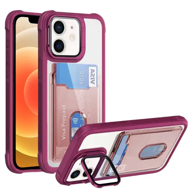 Card Bag Holder Acrylic Hybrid TPU Phone Case